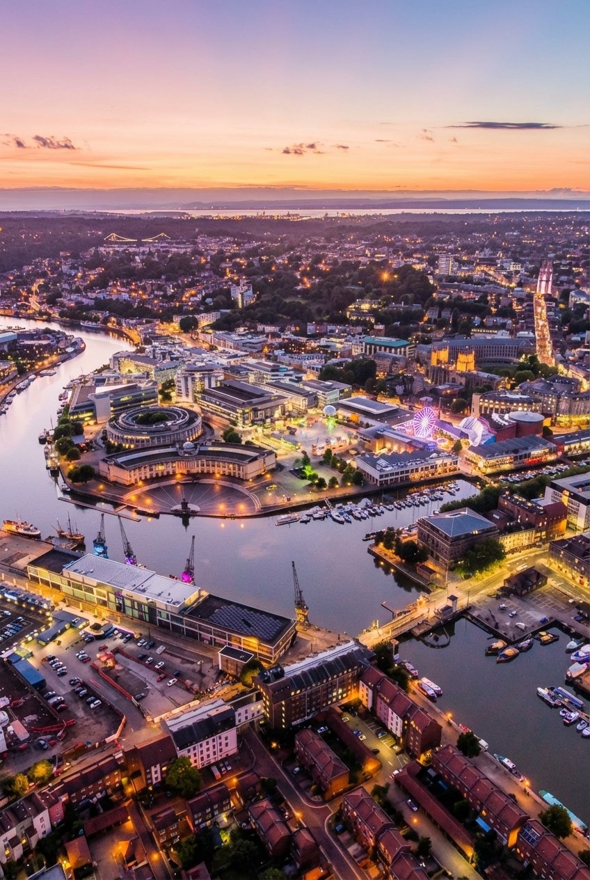 Ausblick über Bristol