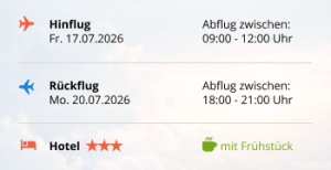 Blind Booking Angebot